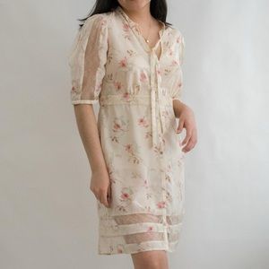 Vintage Victoria’s Secret Silk Floral Dress small